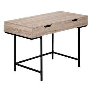 48" 2-Drawer Table Desk in Dark Taupe