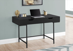 48" 2-Drawer Table Desk in Black