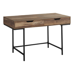 48" 2-Drawer Table Desk in Reclaimed Brown Wood