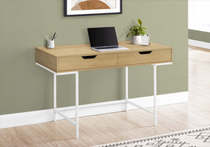 48" 2-Drawer Table Desk in Natural Wood