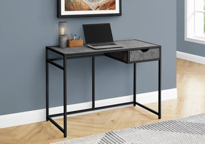 42" Utilitarian 1-Drawer Desk in Gray Stone