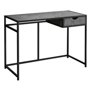 42" Utilitarian 1-Drawer Desk in Gray Stone