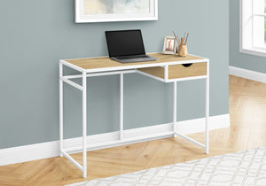42" Utilitarian 1-Drawer Desk in Natural Wood