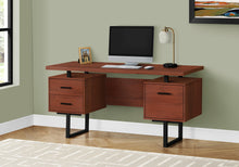 Load image into Gallery viewer, Floating Modern Desk with 3 Drawers in Cherry
