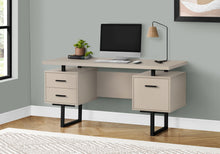 Load image into Gallery viewer, Floating Modern Desk with 3 Drawers in Modern Taupe
