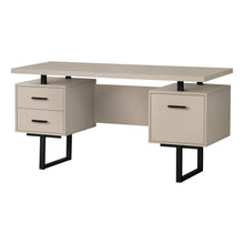 Load image into Gallery viewer, Floating Modern Desk with 3 Drawers in Modern Taupe
