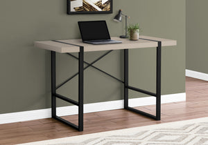 Modern Taupe X-Frame 48" Barn Desk