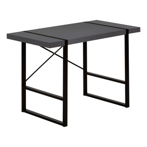 Modern Gray X-Frame 48" Barn Desk