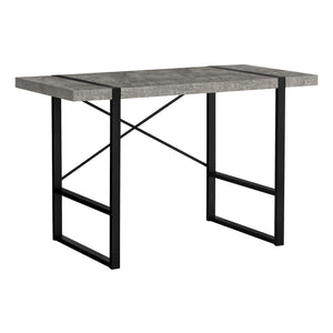 Concrete & Black X-Frame 48" Barn Desk