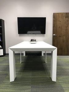 Modern Conference Table / Console Table in White Lacquer