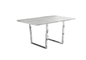 59" Sleek Grey Cement Desk w/ Metal Legs