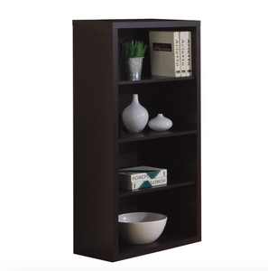 48" Tall Four-Shelf Bookcase in Cappuccino