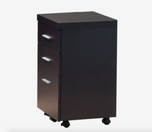 Load image into Gallery viewer, 60&quot; Modern Cappuccino Double Pedestal Desk with File Drawer
