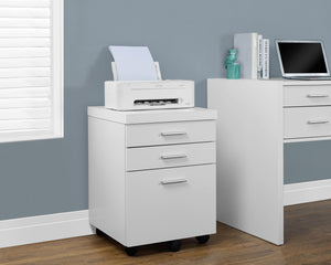 60" Modern White Double Pedestal Desk with File Drawer