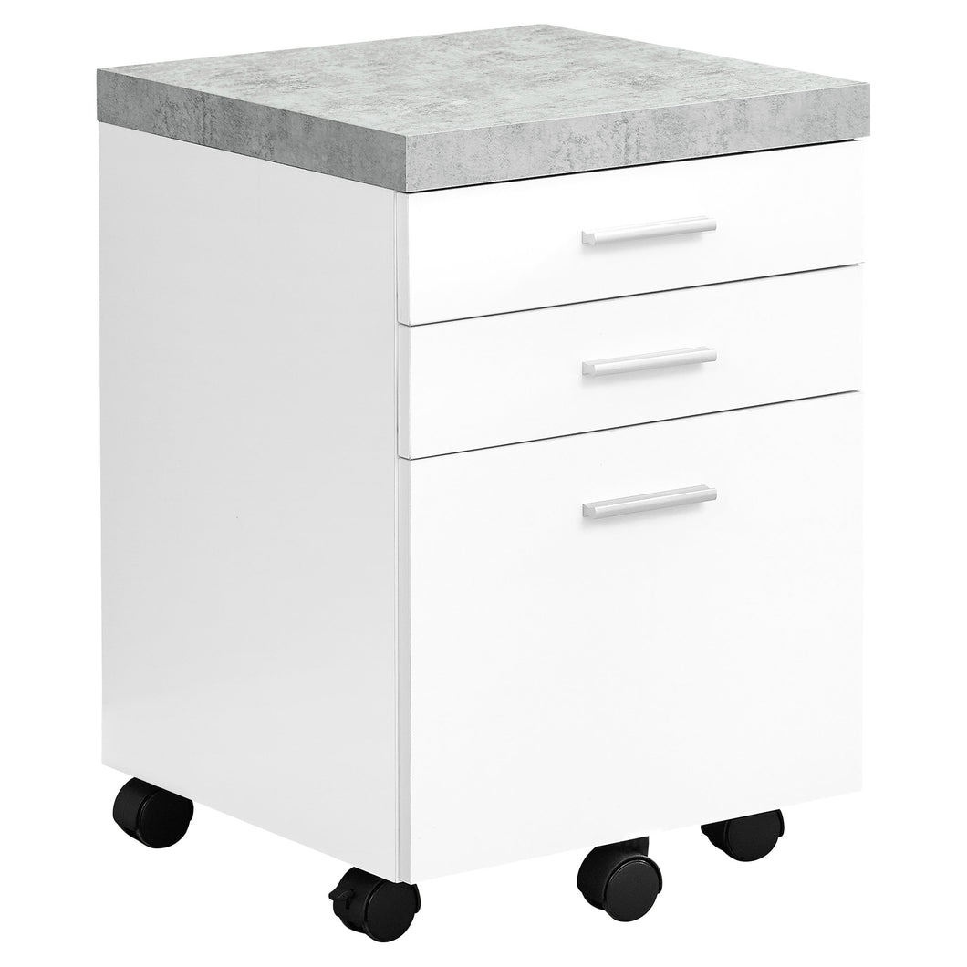 Eyecatching Filing Cabinent in White & Cement