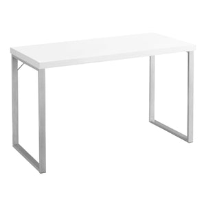 47" White Office Desk w/ Simple Design