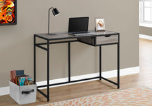 Load image into Gallery viewer, Modern Dark Taupe &amp; Black 42&quot; Office Desk in Minimalist Style
