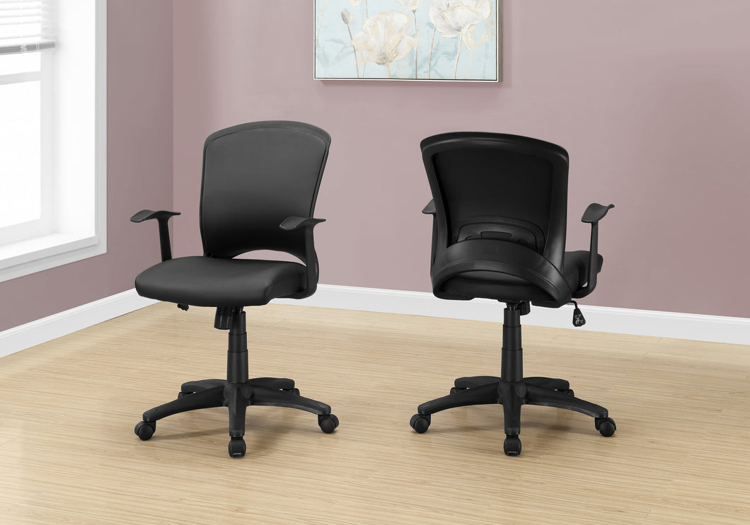 Black Rolling Office Chair w/ Ergonomic Design