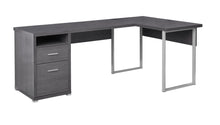 Load image into Gallery viewer, 79&quot; L-Shaped Grey Corner Office Desk w/ Flexible Position
