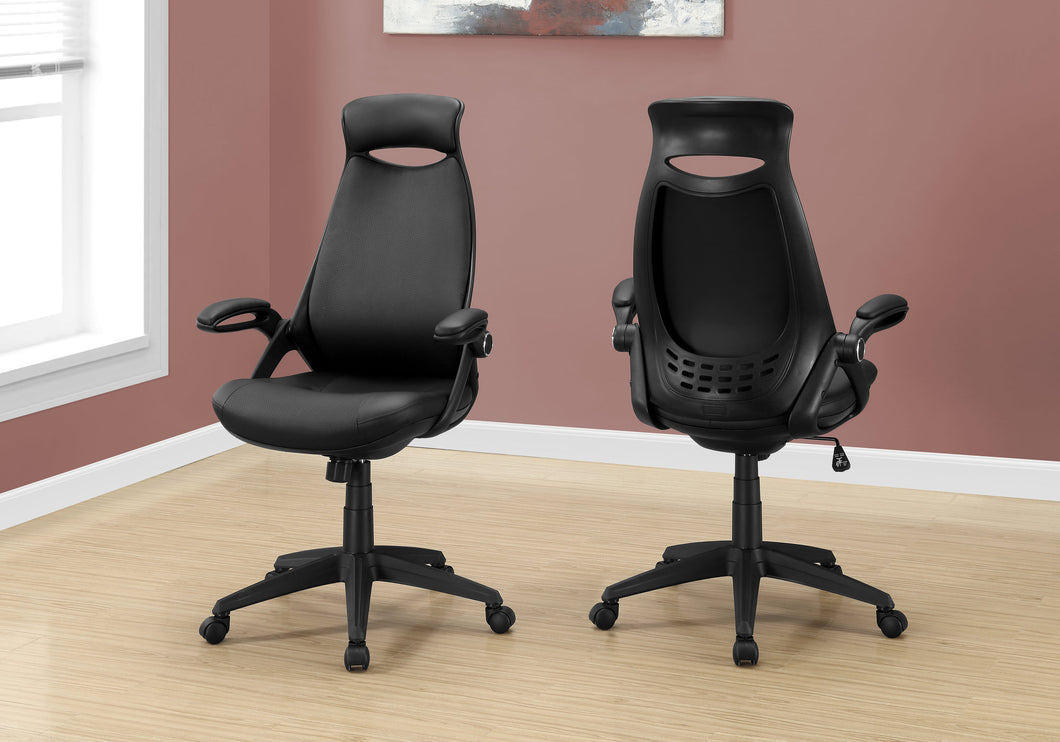 Black Ergonomic Rolling Office Chair w/ Arms