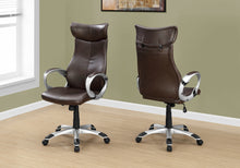 Load image into Gallery viewer, Grand Office Chair in Breathable Brown Leatherette
