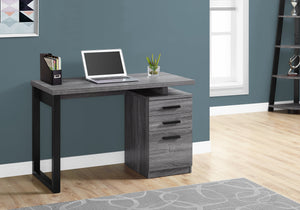 Compact Grey & Black 47" Office Desk, Left/Right Facing