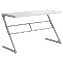 Load image into Gallery viewer, Sophisticated Silver &amp; White 48&quot; Office Desk w/ Z-Design
