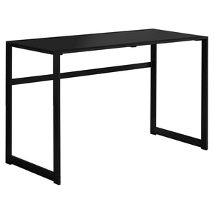 Black & Tempered Glass Computer Desk w/ Rectangular Design