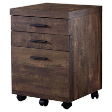 Load image into Gallery viewer, Brown Woodgrain Filing Cabinet w/ 3 Drawers
