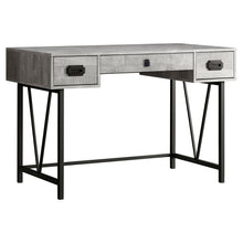 Load image into Gallery viewer, 48&quot; Vintage-Style Grey Woodgrain Office Desk
