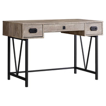Load image into Gallery viewer, 48&quot; Vintage-Style Taupe Woodgrain Office Desk
