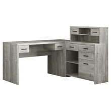 Load image into Gallery viewer, L-Shaped 63&quot; Computer Desk in Grey Woodgrain
