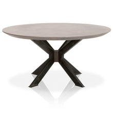 Load image into Gallery viewer, Ash Gray Concrete &amp; Distressed Iron 60&quot; Circular Meeting Table
