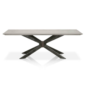 87" Gray Ash and Distressed Iron Conference Table