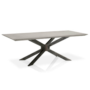 87" Gray Ash and Distressed Iron Conference Table