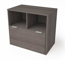 Load image into Gallery viewer, 30&quot; Locking File Cabinet with Storage in Bark Gray
