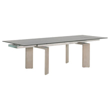 Load image into Gallery viewer, Smoked Gray Glass 71&quot; - 107&quot; Conference Table with Natural Ash Legs
