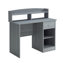 Load image into Gallery viewer, 41&quot; Gray Layered Desk with Small Hutch
