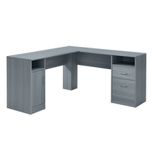 Load image into Gallery viewer, 60&quot; Dual-Cabinet Desk in Gray Woodgrain
