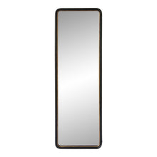 Load image into Gallery viewer, Vintage Office Mirror w/ Simple Black &amp; Gold Frame

