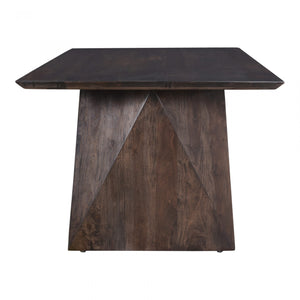 Smoky Brown 80" Solid Sheesham Wood Office Desk / Meeting Table