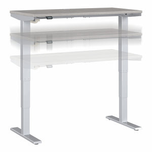 Modern 48" Adjustable Electric Desk in Platinum