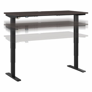 60" Storm Gray Extra Wide Executive Desk with Adjustable Top