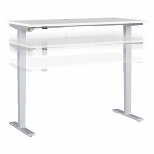 60" Extra Deep Executive Adjustable Desk in White