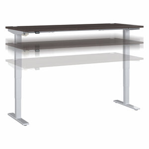 72" Adjusting Executive Desk in Storm Gray