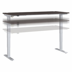 72" Storm Gray Executive Desk with Adjusting Top
