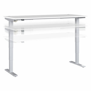 72" Extra Deep Executive Desk with White Adjustable Top