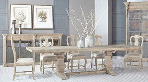 84” – 120” Modern Grey Pine Extension Conference Table