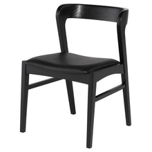 Load image into Gallery viewer, Wood &amp; Padded Onyx Fabric Chair
