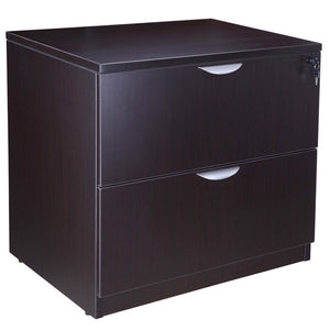 Mocha Locking Two-Drawer Lateral Filing Cabinet